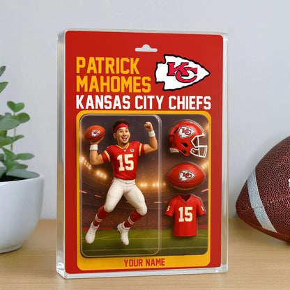 KC Chiefs P.Mahomes Acrylic Block Plaque Gift Custom Any Name Gift For Fans