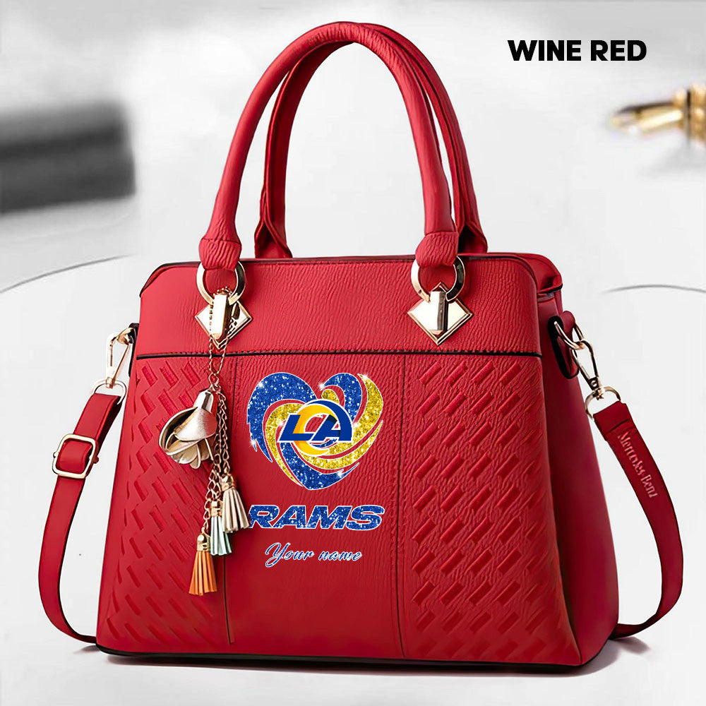 NFL New Heart Deluxe Handbag All Teams Custom Any Name Gift For Fans