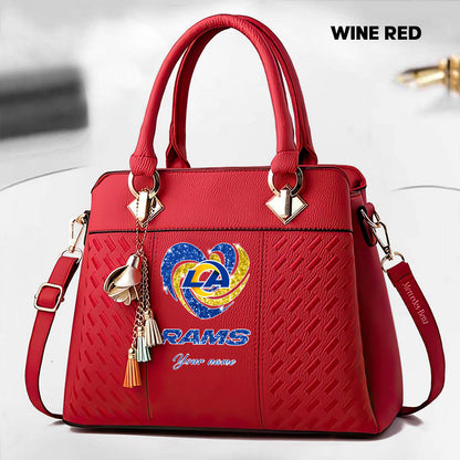 NFL New Heart Deluxe Handbag All Teams Custom Any Name Gift For Fans