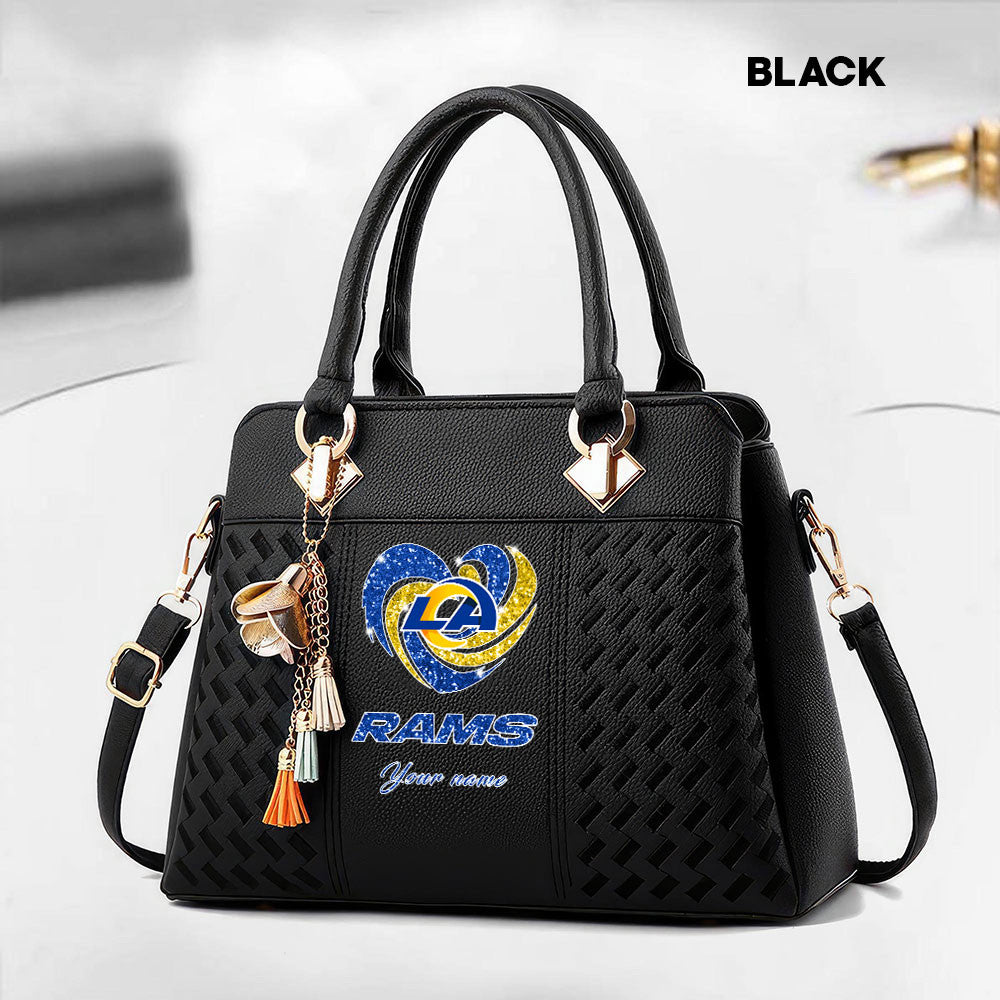 NFL New Heart Deluxe Handbag All Teams Custom Any Name Gift For Fans
