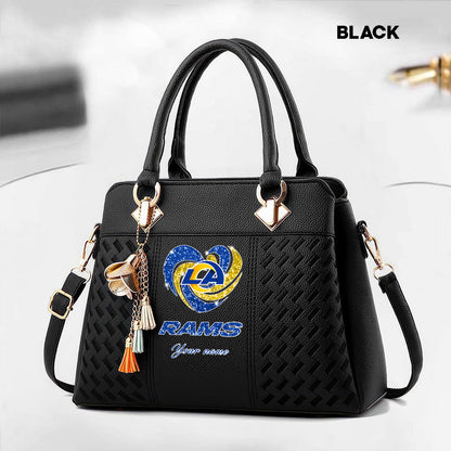 NFL New Heart Deluxe Handbag All Teams Custom Any Name Gift For Fans