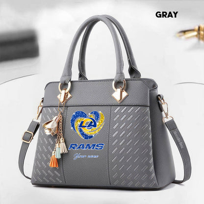 NFL New Heart Deluxe Handbag All Teams Custom Any Name Gift For Fans