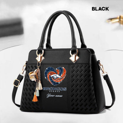NFL New Heart Deluxe Handbag All Teams Custom Any Name Gift For Fans