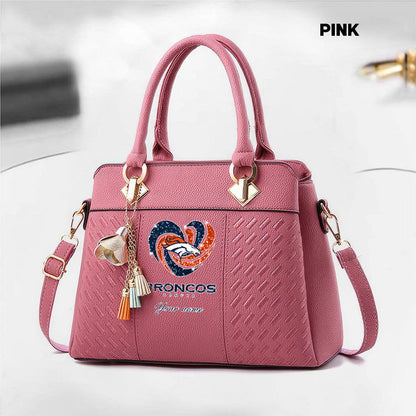 NFL New Heart Deluxe Handbag All Teams Custom Any Name Gift For Fans
