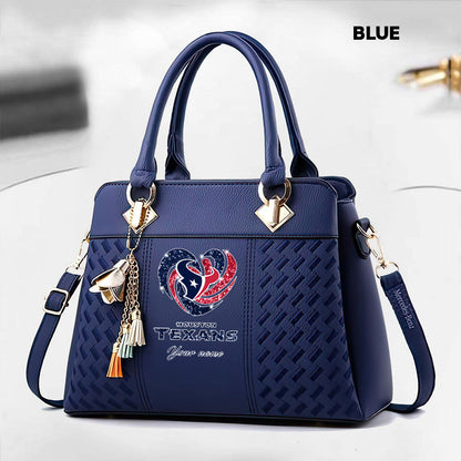 NFL New Heart Deluxe Handbag All Teams Custom Any Name Gift For Fans