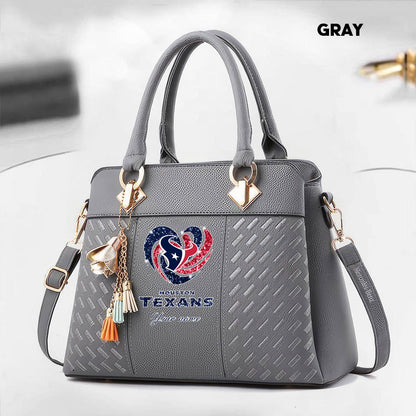 NFL New Heart Deluxe Handbag All Teams Custom Any Name Gift For Fans