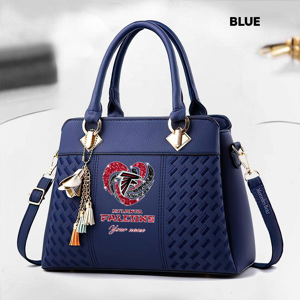NFL New Heart Deluxe Handbag All Teams Custom Any Name Gift For Fans