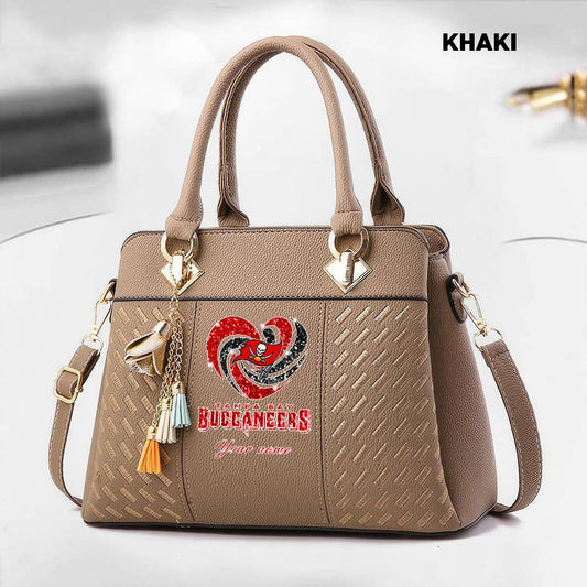 NFL New Heart Deluxe Handbag All Teams Custom Any Name Gift For Fans