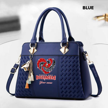 NFL New Heart Deluxe Handbag All Teams Custom Any Name Gift For Fans