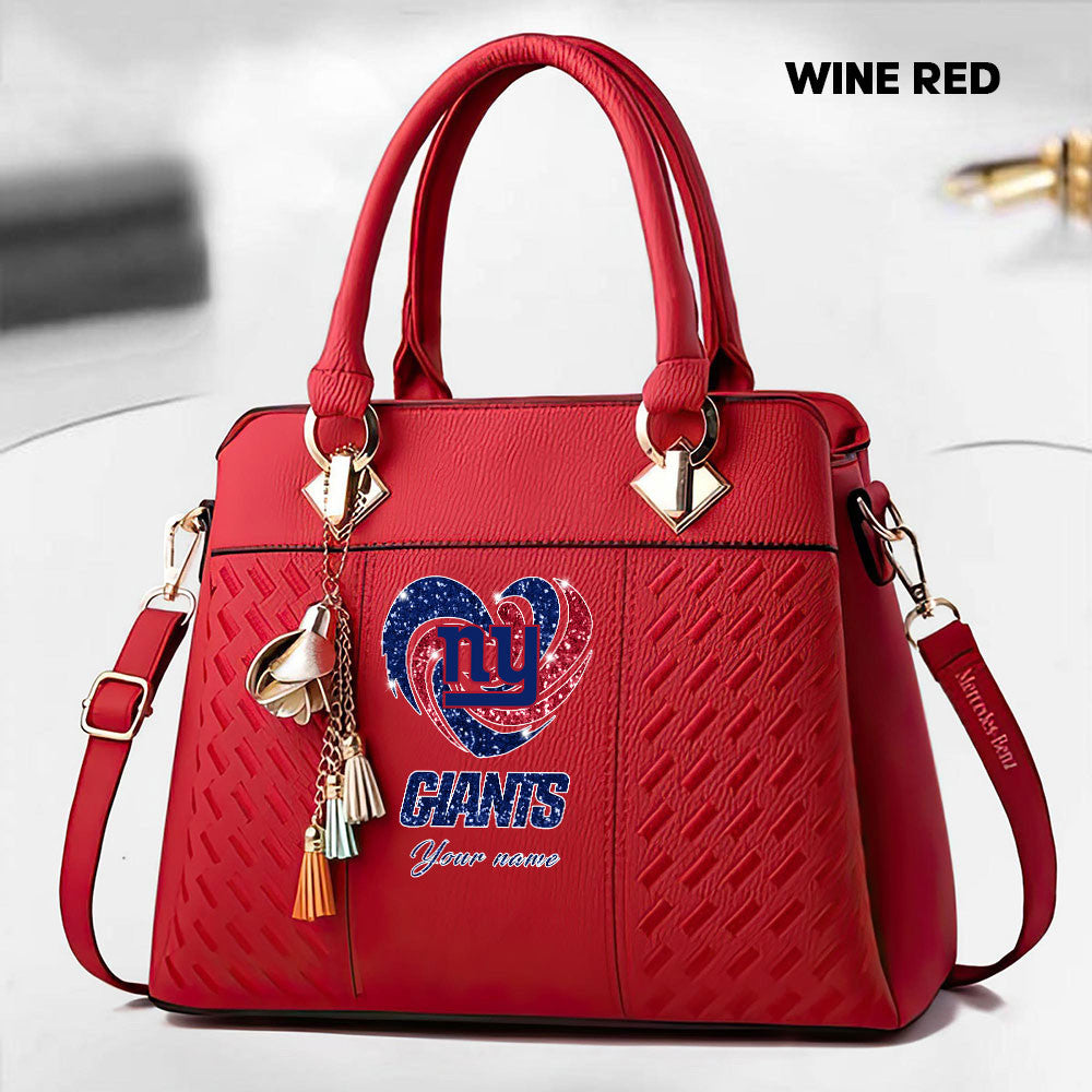NFL New Heart Deluxe Handbag All Teams Custom Any Name Gift For Fans