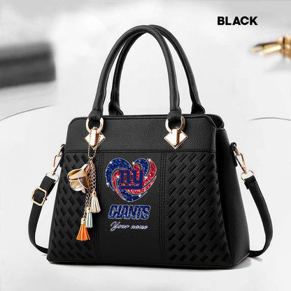 NFL New Heart Deluxe Handbag All Teams Custom Any Name Gift For Fans