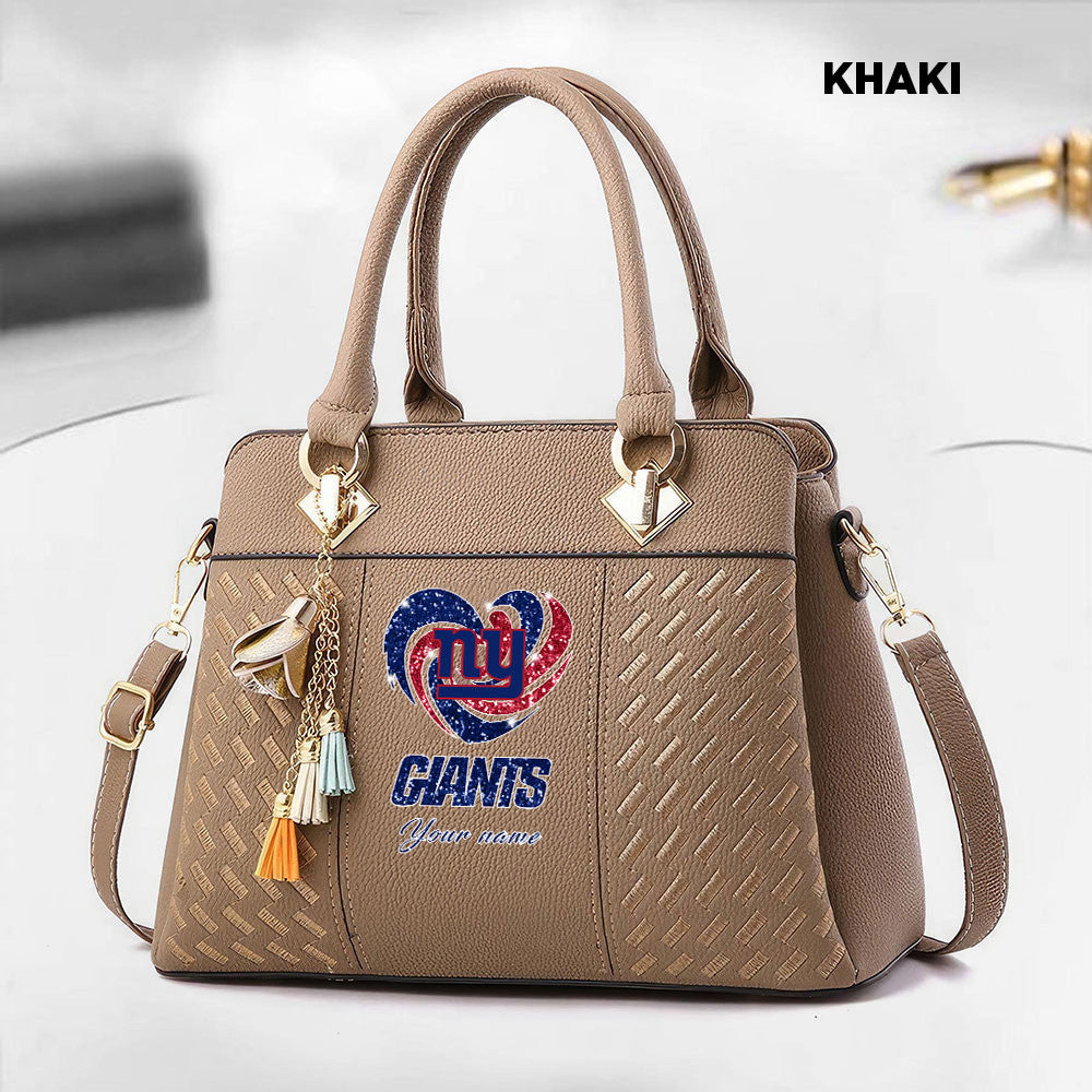 NFL New Heart Deluxe Handbag All Teams Custom Any Name Gift For Fans