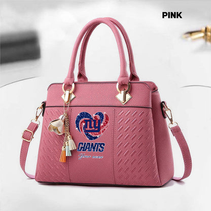 NFL New Heart Deluxe Handbag All Teams Custom Any Name Gift For Fans