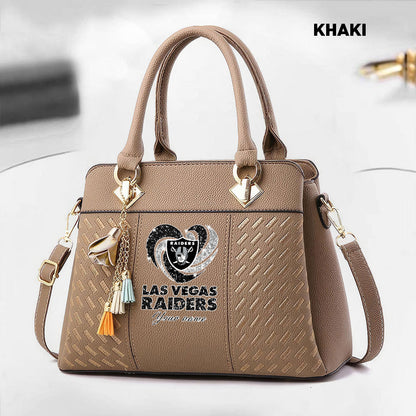 NFL New Heart Deluxe Handbag All Teams Custom Any Name Gift For Fans