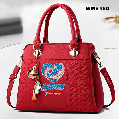 NFL New Heart Deluxe Handbag All Teams Custom Any Name Gift For Fans