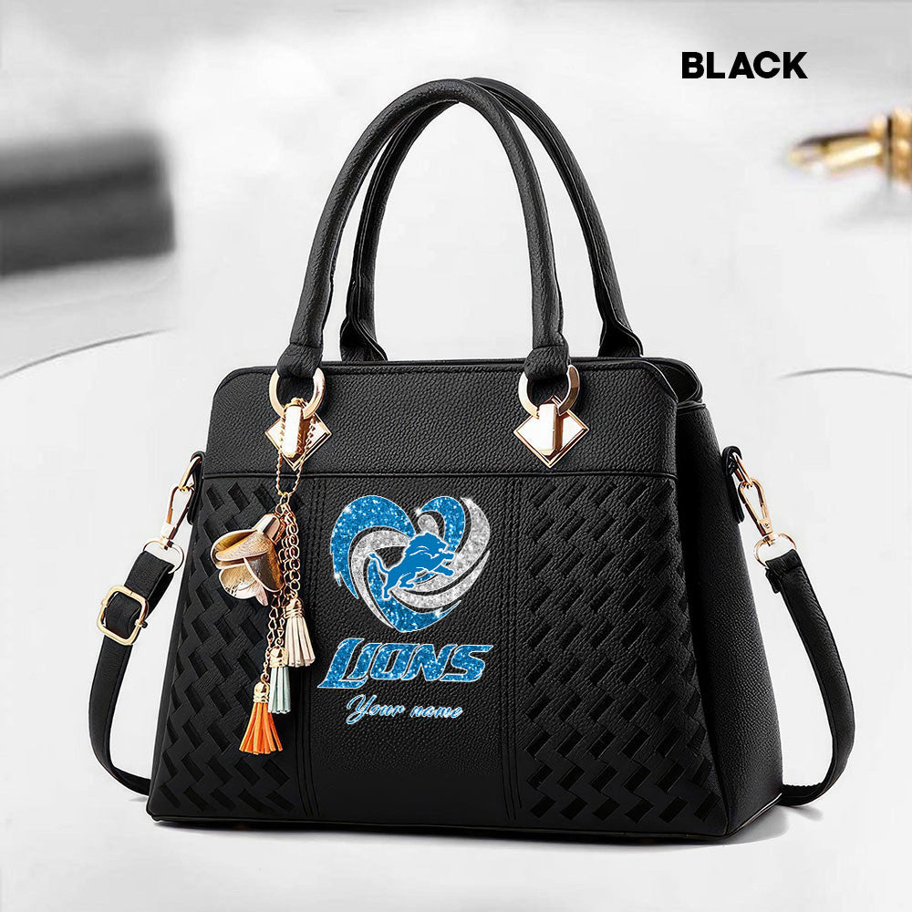 NFL New Heart Deluxe Handbag All Teams Custom Any Name Gift For Fans