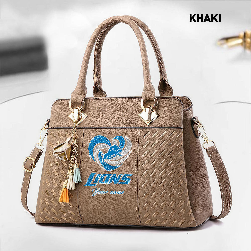 NFL New Heart Deluxe Handbag All Teams Custom Any Name Gift For Fans