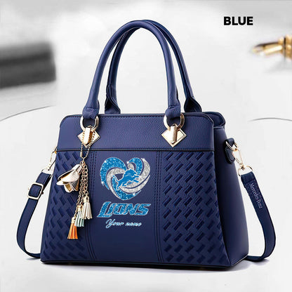 NFL New Heart Deluxe Handbag All Teams Custom Any Name Gift For Fans