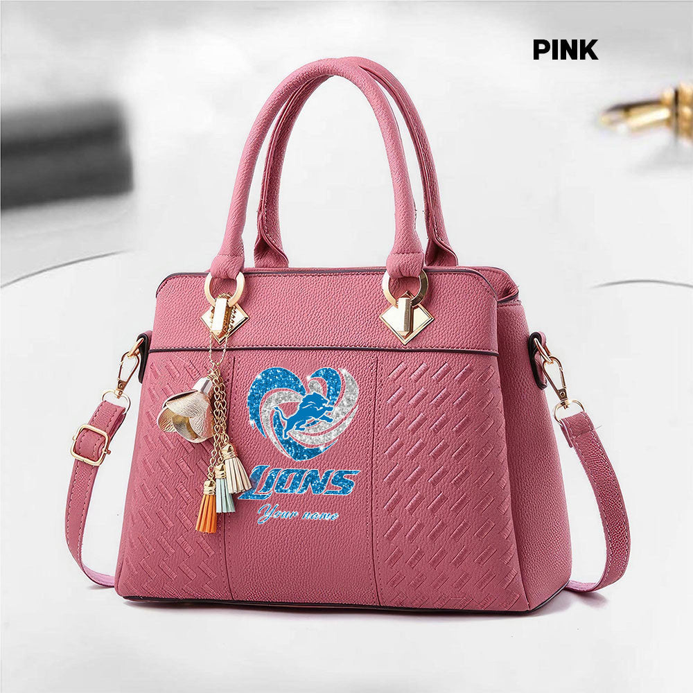 NFL New Heart Deluxe Handbag All Teams Custom Any Name Gift For Fans