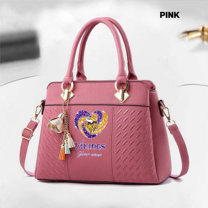NFL New Heart Deluxe Handbag All Teams Custom Any Name Gift For Fans