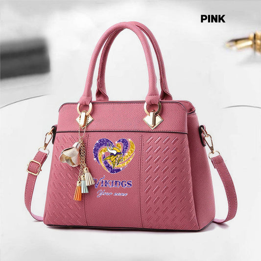 NFL New Heart Deluxe Handbag All Teams Custom Any Name Gift For Fans