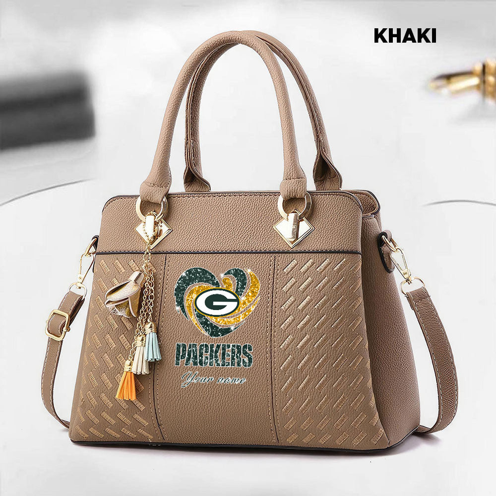 NFL New Heart Deluxe Handbag All Teams Custom Any Name Gift For Fans