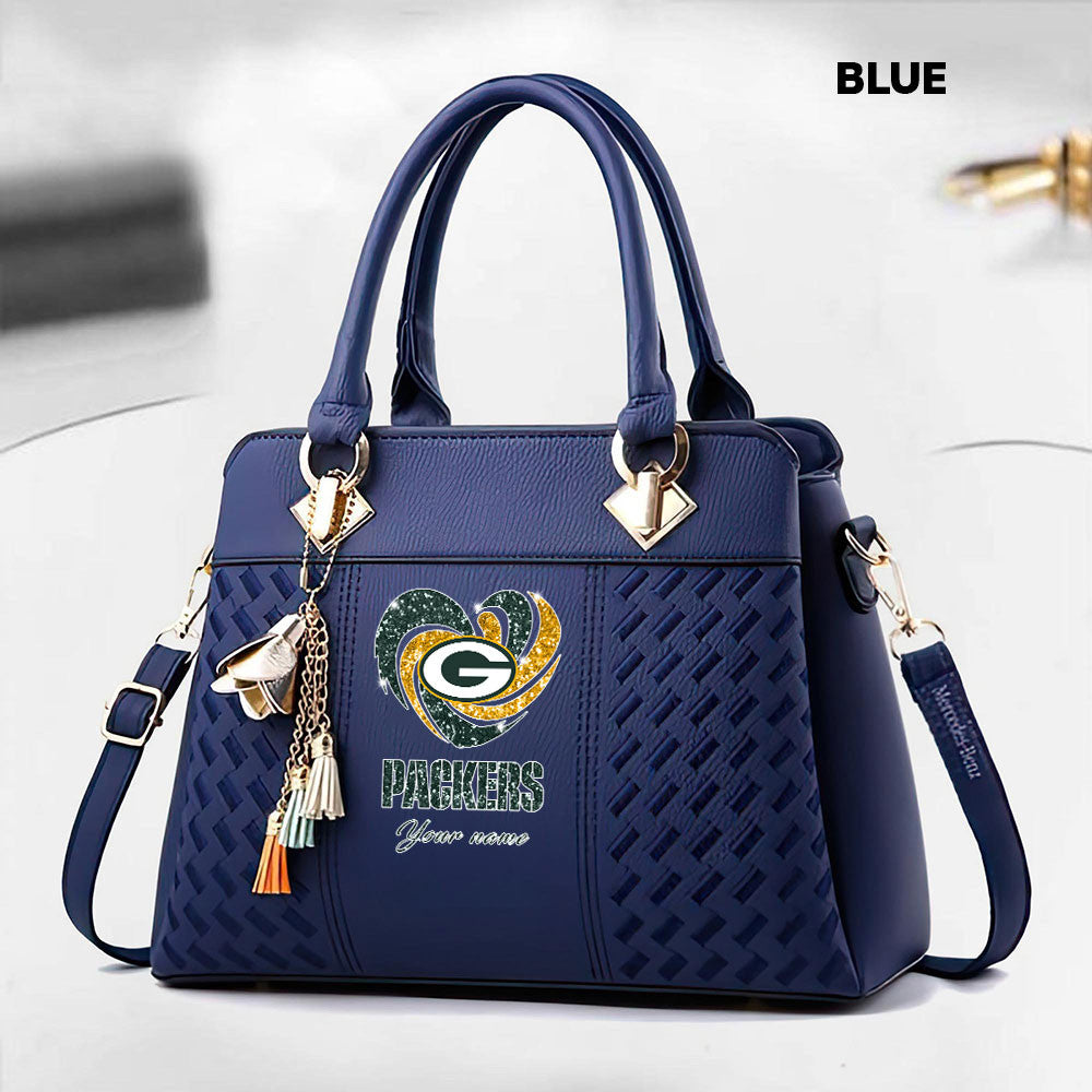 NFL New Heart Deluxe Handbag All Teams Custom Any Name Gift For Fans