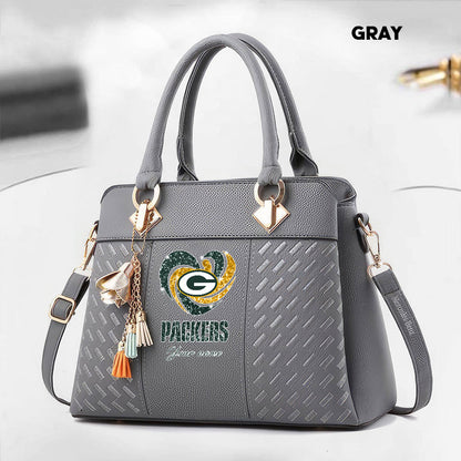 NFL New Heart Deluxe Handbag All Teams Custom Any Name Gift For Fans