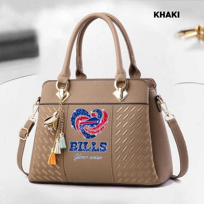 NFL New Heart Deluxe Handbag All Teams Custom Any Name Gift For Fans