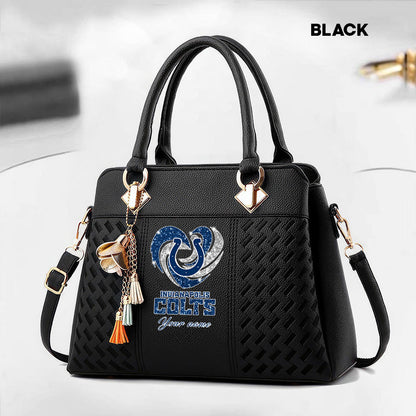 NFL New Heart Deluxe Handbag All Teams Custom Any Name Gift For Fans