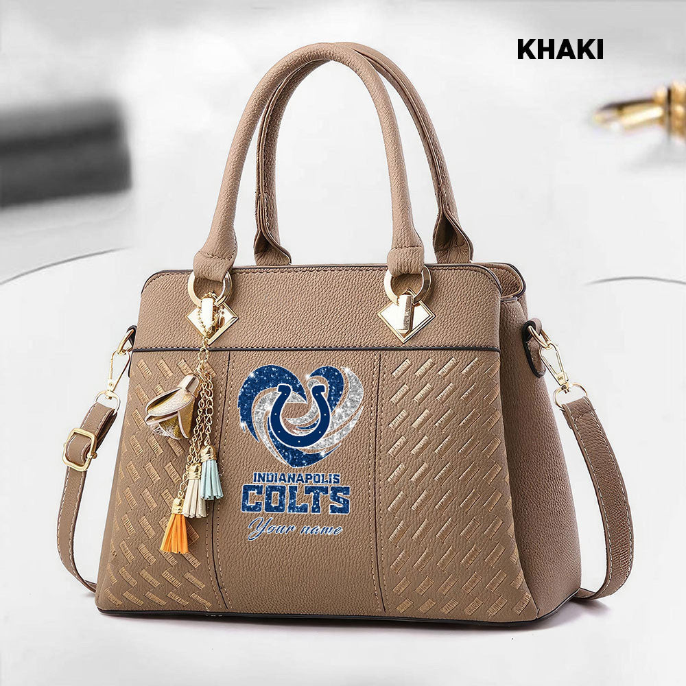 NFL New Heart Deluxe Handbag All Teams Custom Any Name Gift For Fans