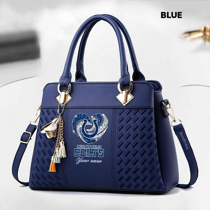 NFL New Heart Deluxe Handbag All Teams Custom Any Name Gift For Fans