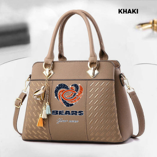 NFL New Heart Deluxe Handbag All Teams Custom Any Name Gift For Fans