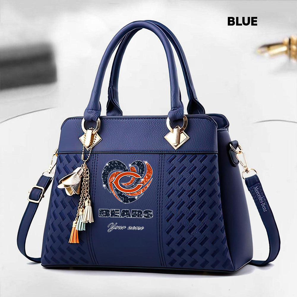 NFL New Heart Deluxe Handbag All Teams Custom Any Name Gift For Fans