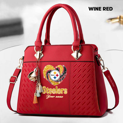 NFL New Heart Deluxe Handbag All Teams Custom Any Name Gift For Fans