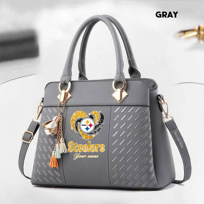 NFL New Heart Deluxe Handbag All Teams Custom Any Name Gift For Fans