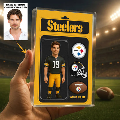 NFL All Team Acrylic Block Plaque Upload Your Photo Choose Any Teams Custom Name Gift For Fans