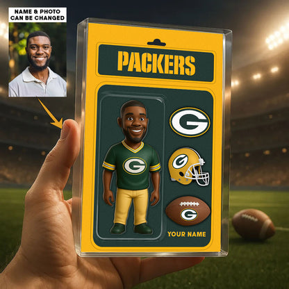 NFL All Team Acrylic Block Plaque Upload Your Photo Choose Any Teams Custom Name Gift For Fans