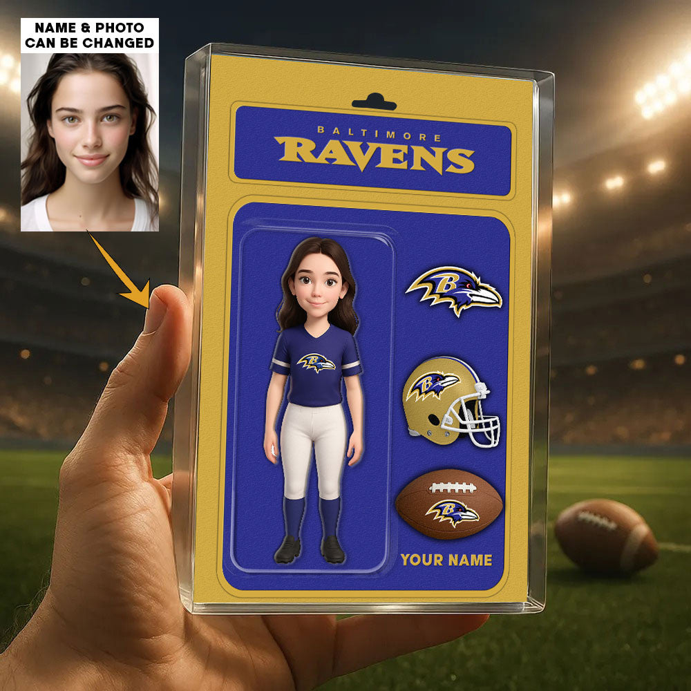 NFL All Team Acrylic Block Plaque Upload Your Photo Choose Any Teams Custom Name Gift For Fans