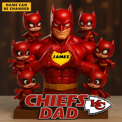KC Chiefs Super ChiefsDad Acylic Block Plaque Custom Any Name Gift For Fans