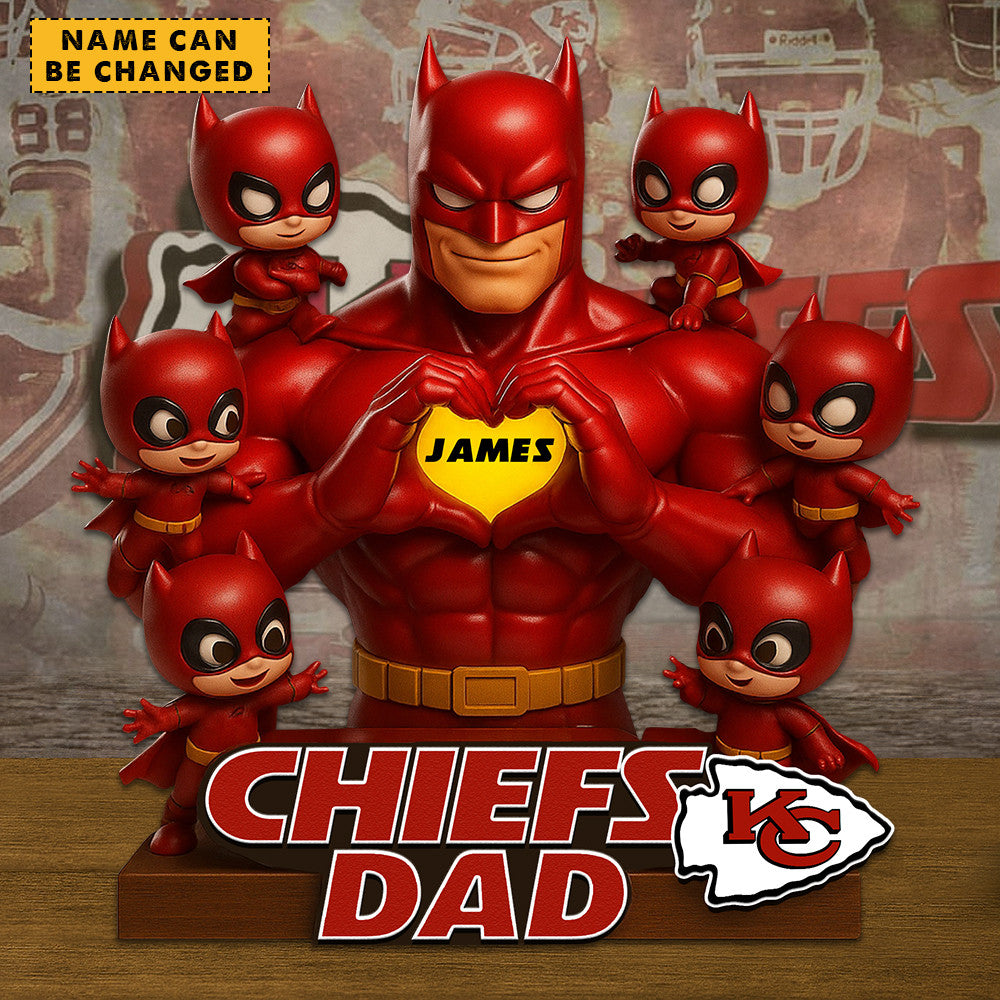 KC Chiefs Super ChiefsDad Acylic Block Plaque Custom Any Name Gift For Fans