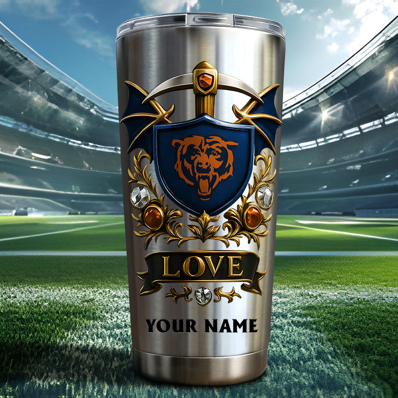 NFL Stainless Steel Tumbler New Style Personalized Any Name Special Gift For Fans