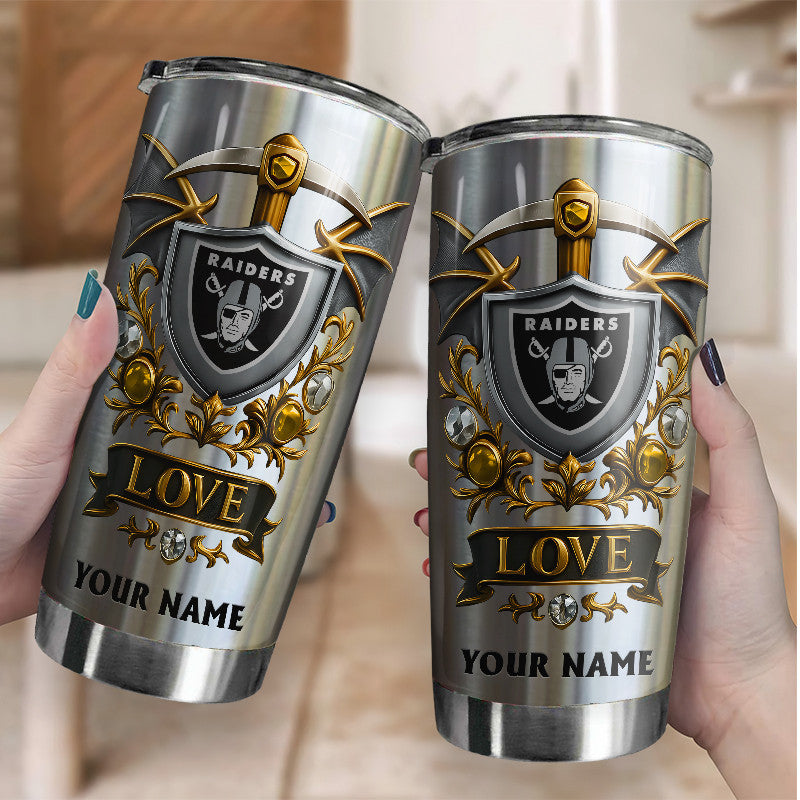 NFL Stainless Steel Tumbler New Style Personalized Any Name Special Gift For Fans