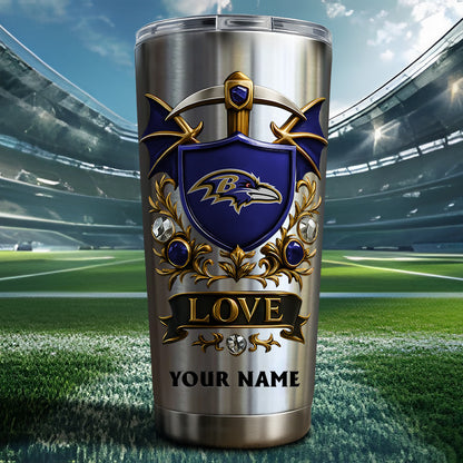 NFL Stainless Steel Tumbler New Style Personalized Any Name Special Gift For Fans