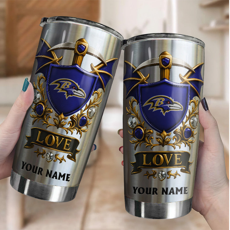NFL Stainless Steel Tumbler New Style Personalized Any Name Special Gift For Fans