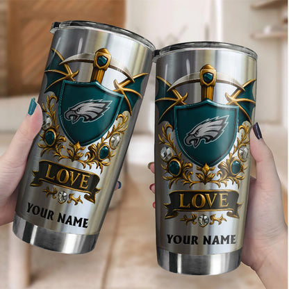 NFL Stainless Steel Tumbler New Style Personalized Any Name Special Gift For Fans