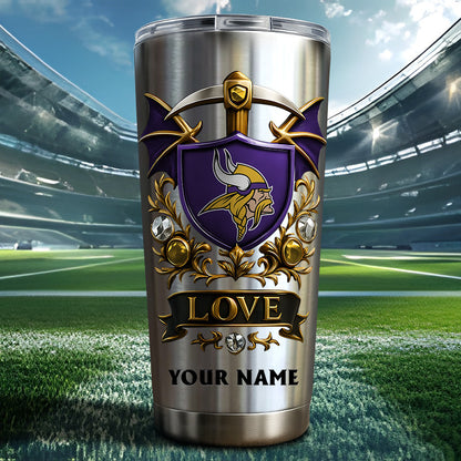 NFL Stainless Steel Tumbler New Style Personalized Any Name Special Gift For Fans