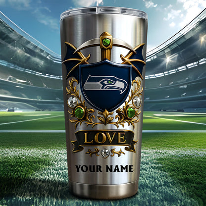 NFL Stainless Steel Tumbler New Style Personalized Any Name Special Gift For Fans