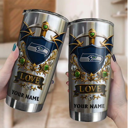 NFL Stainless Steel Tumbler New Style Personalized Any Name Special Gift For Fans