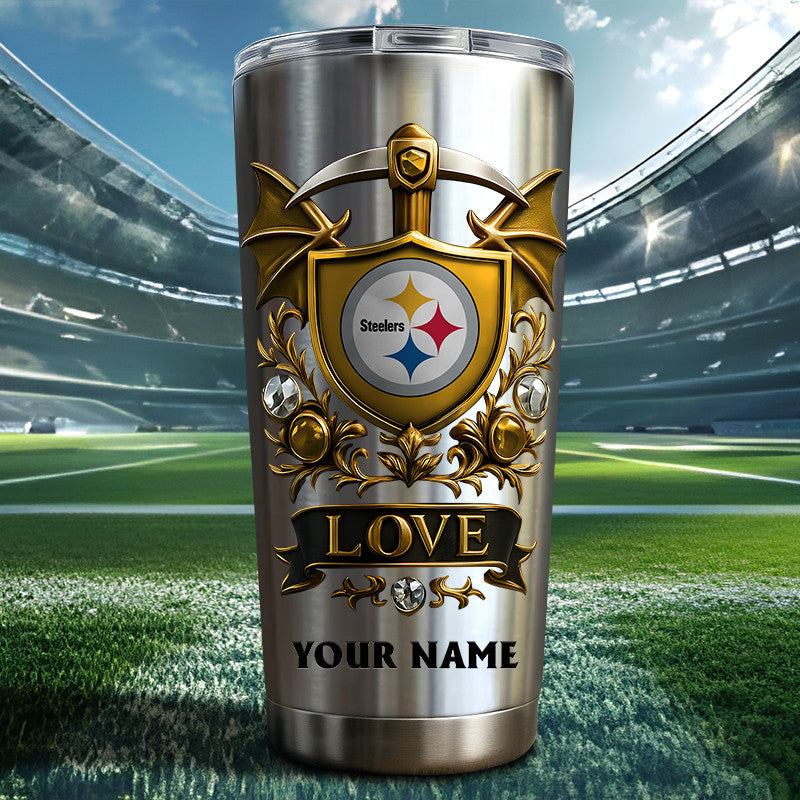 NFL Stainless Steel Tumbler New Style Personalized Any Name Special Gift For Fans